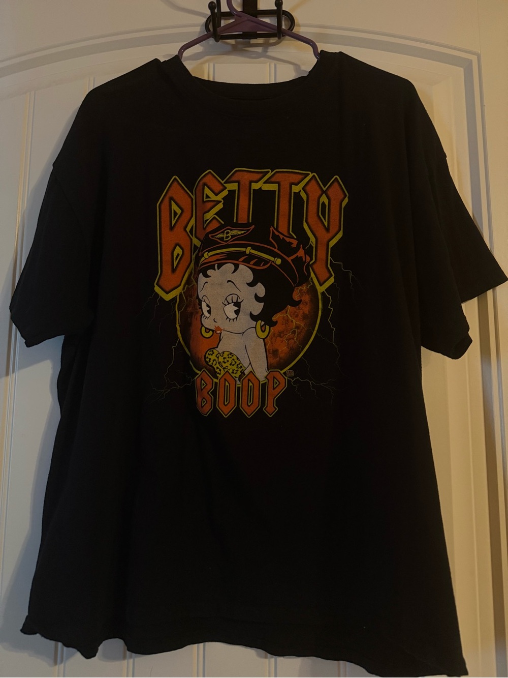 Betty Boop Black Graphic Short Sleeve Tee
